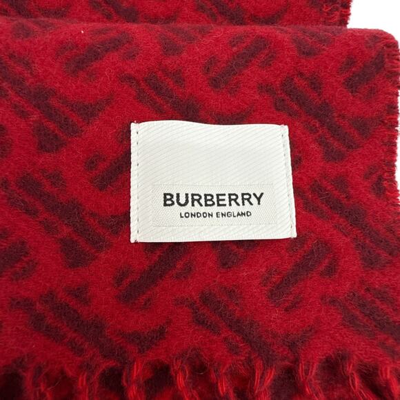 BURBERRY TB Motif Jacquard Cashmere Scarf - Picture 8 of 11